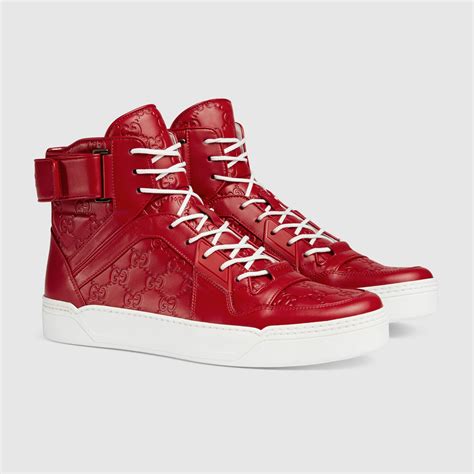 high top mens gucci shoes|Gucci signature high top sneaker.